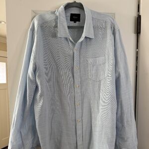 Rails Wyatt Crosshatch Button-Up Shirt-  light blue